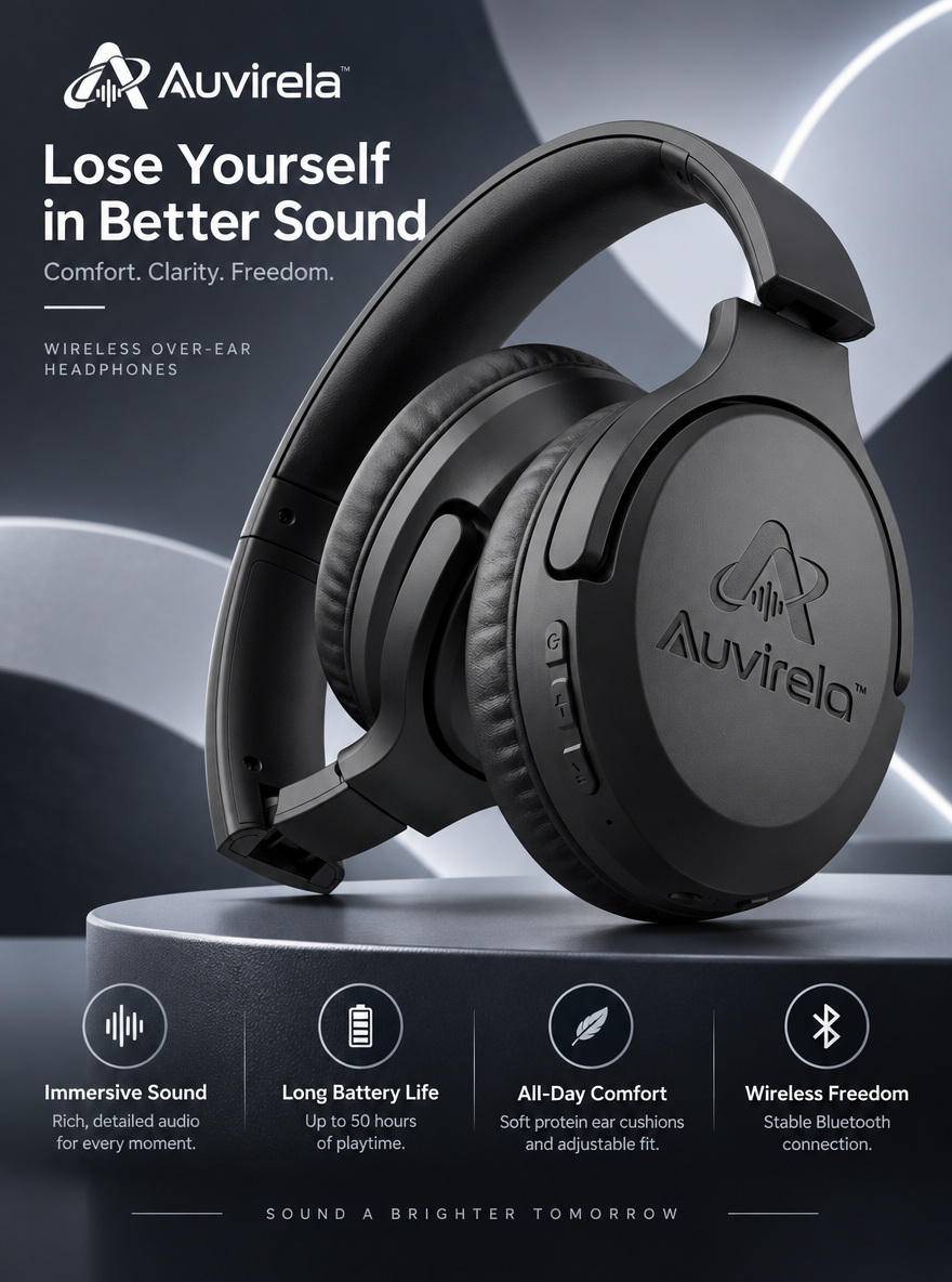 Auvirela™ Wireless Over-Ear Headphones