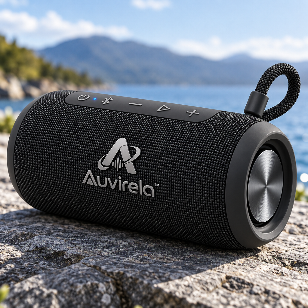 Auvirela™ RoamBeat Portable Bluetooth Speaker – IPX7 Waterproof Wireless Speaker with Stereo Sound, Bluetooth 5.0 & Built-In Carry Loop